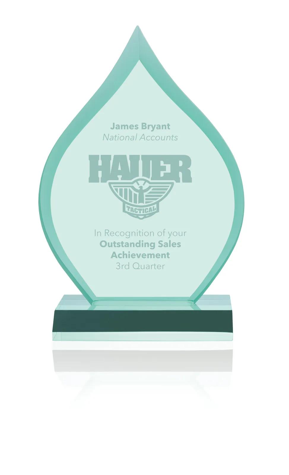 Acrylic Award Inspire Flame Freestanding - 7.875 x 4.5 in - product view 5