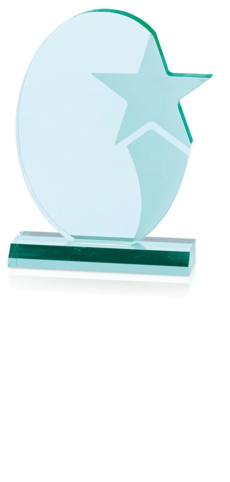 Acrylic Award Stellar Oval Etched Star - 8.5 x 6 x 2 in - product view 4