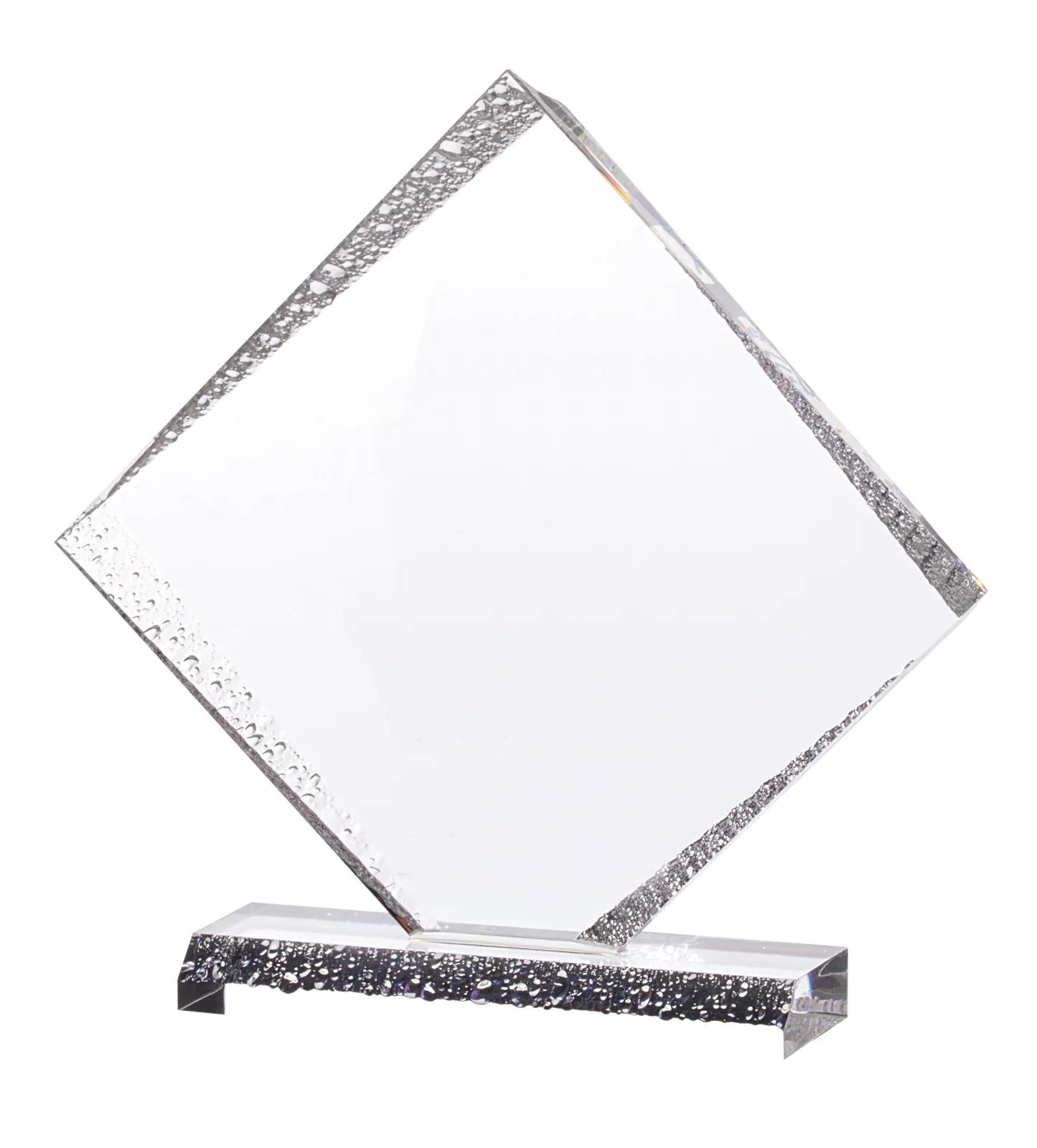 Acrylic Award Diamond Ice Faceted Design - 9.625 x 10 in - product view 3