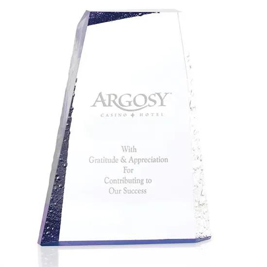 Acrylic Award Ice Mountain Faceted Design - 9 x 6 x 1.125 in