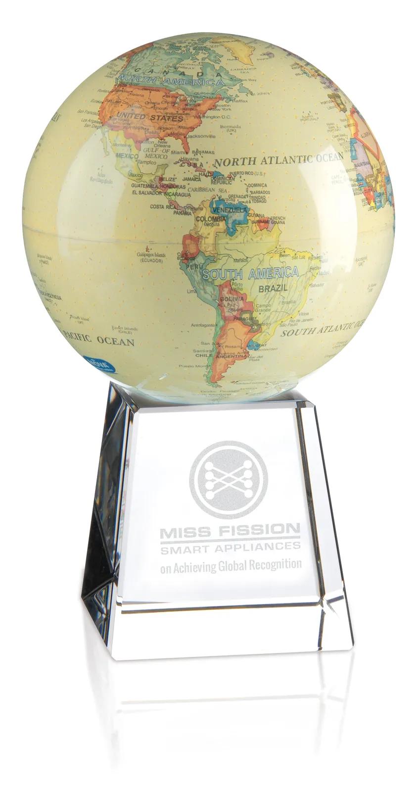 Globe Self-Rotating Crystal Base - 7.625 x 2.75 in - product view 4
