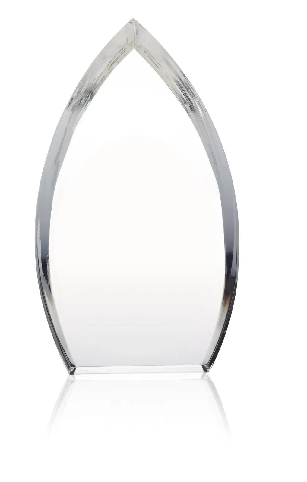 Acrylic Award Teardrop Shape Enterprise Design - 9 x 5 in - product view 2