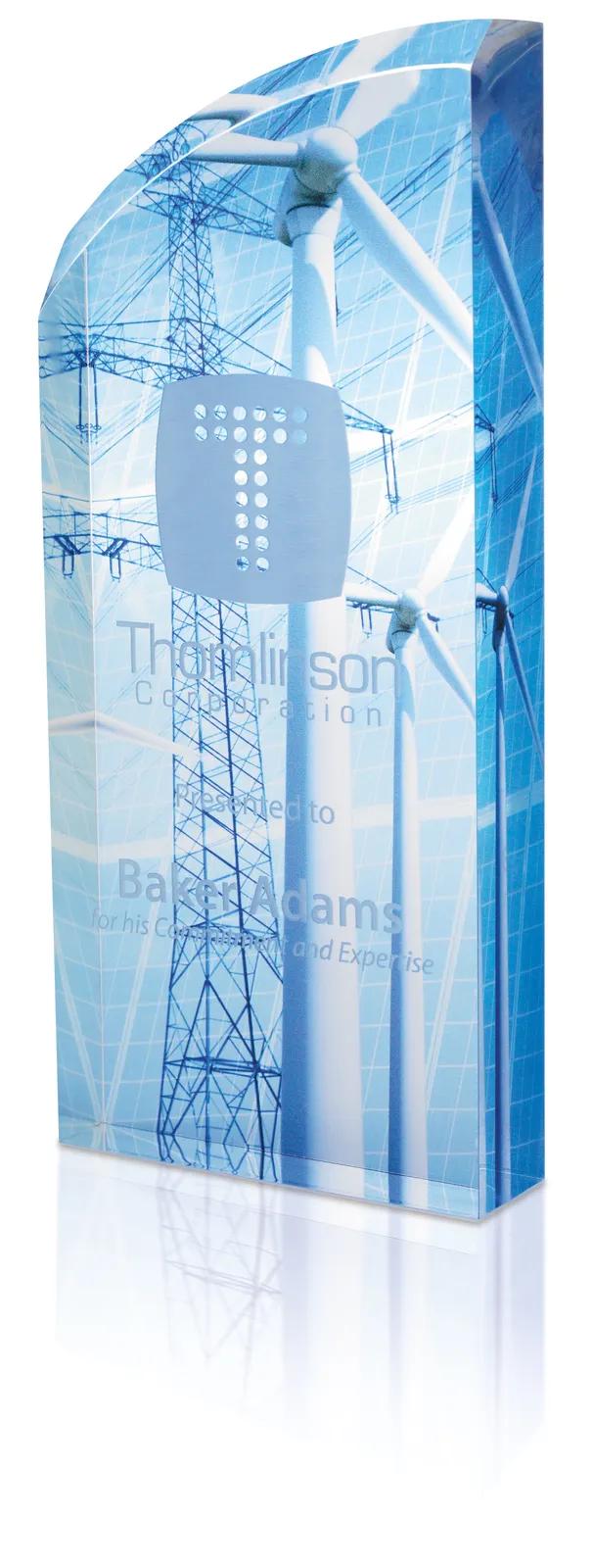 Acrylic Award Curved Design Enterprise Modern - 8 x 3.5 in - product view 3