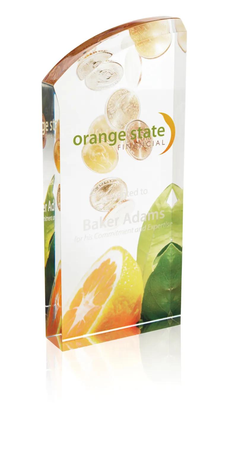 Acrylic Award Curved Design Enterprise Modern - 8 x 3.5 in - product view 5