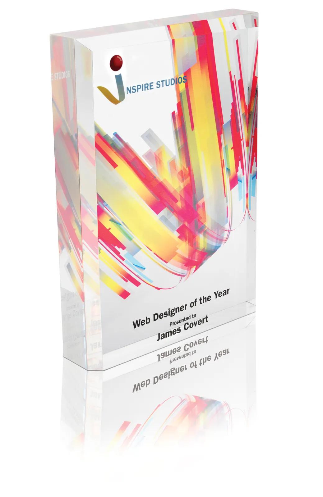 Acrylic Plaque Freestanding 3D Effect Design - 7 x 5 in - product view 3