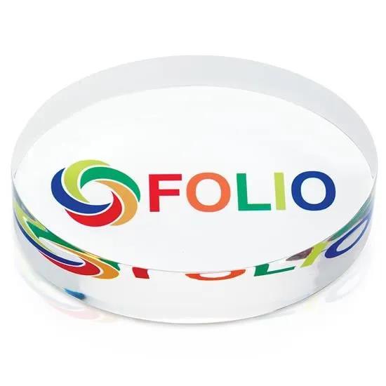 Acrylic Paperweight Oval Shape Clear Desk - 4 x 3 x 1 in