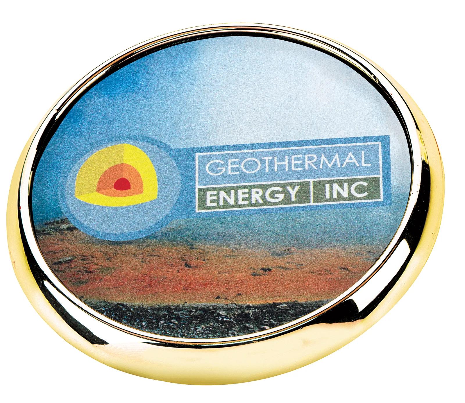 Leather Coaster Brass Trim Cork Back Radiant - 0.375 in H - product view 2