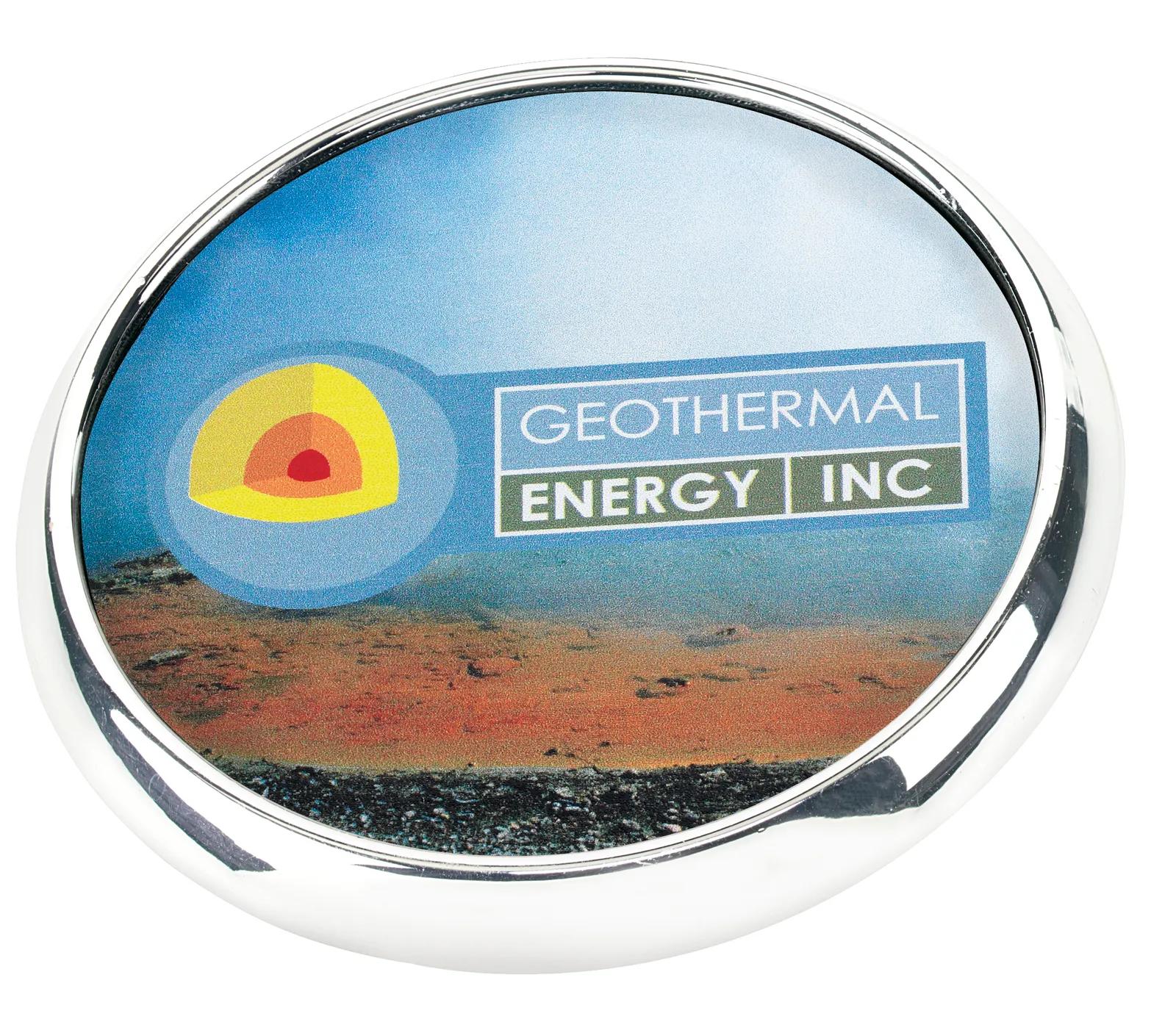 Leather Coaster Brass Trim Cork Back Radiant - 0.375 in H - product view 5