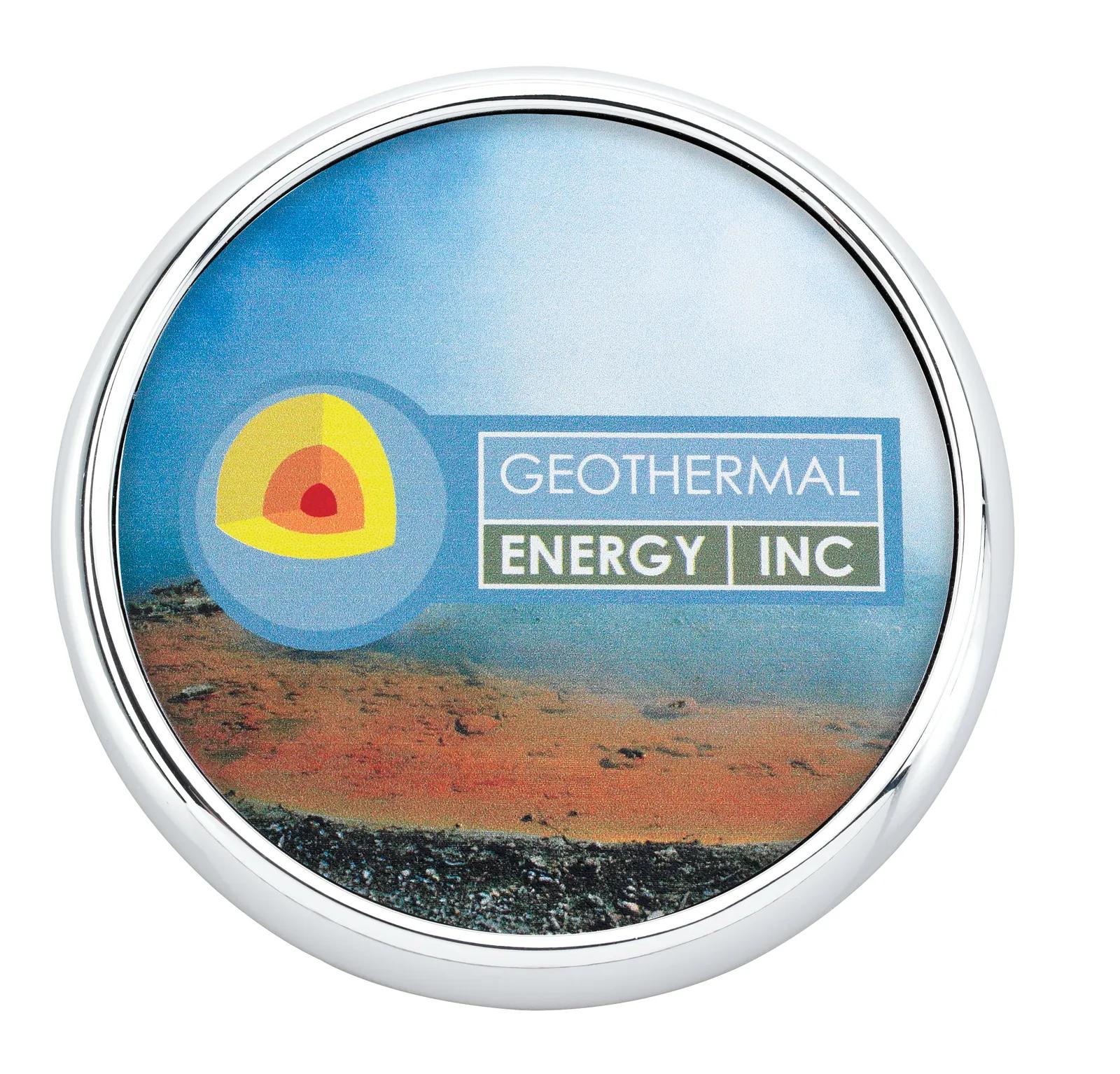 Leather Coaster Brass Trim Cork Back Radiant - 0.375 in H - product view 6