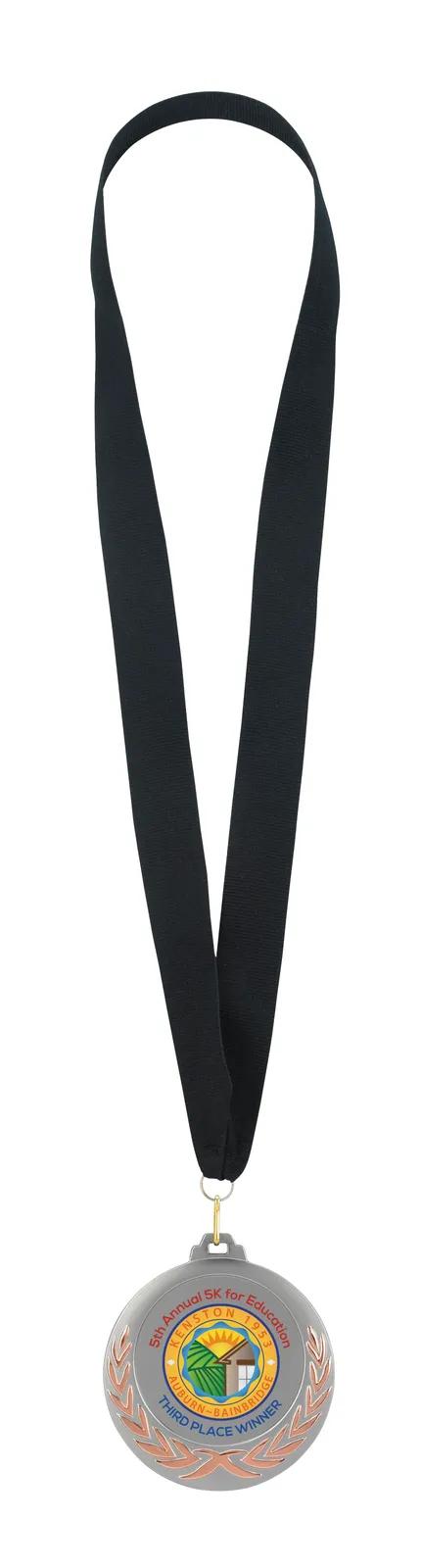 Laurel Wreath Medal Full Color Custom Imprint - product view 2