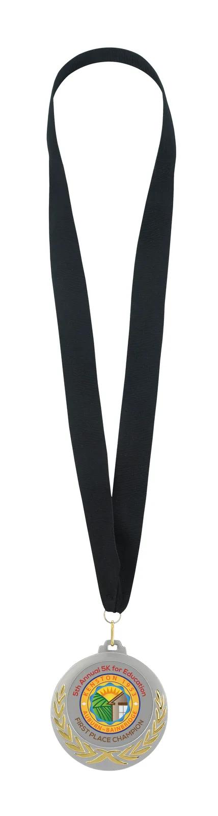 Laurel Wreath Medal Full Color Custom Imprint - product view 3