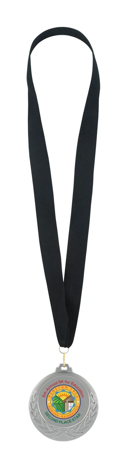 Laurel Wreath Medal Full Color Custom Imprint - product view 4