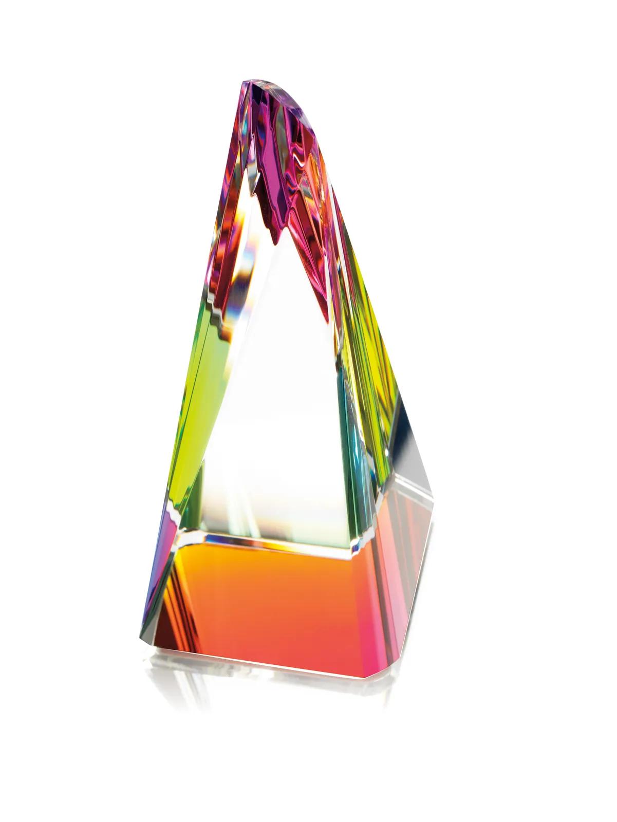 Crystal Award Twisted Pyramid Optical - 6 x 2.75 in - product view 3