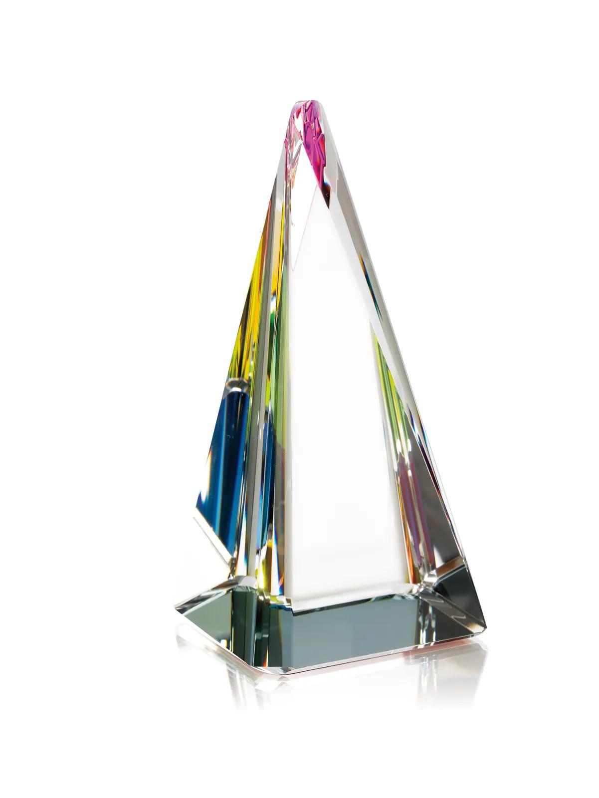 Crystal Award Twisted Pyramid Optical - 6 x 2.75 in - product view 5