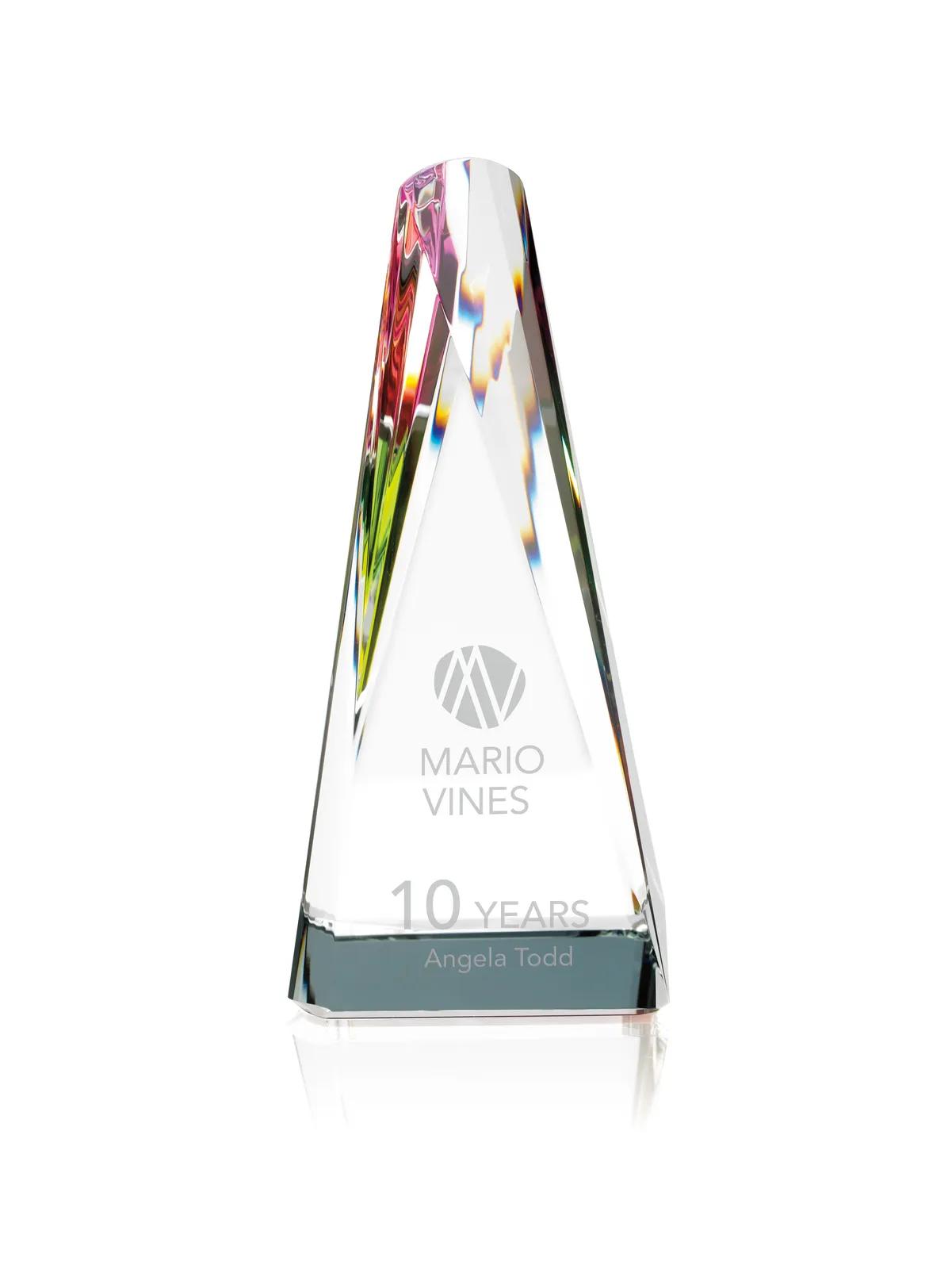 Crystal Award Twisted Pyramid Optical - 6 x 2.75 in - product view 6