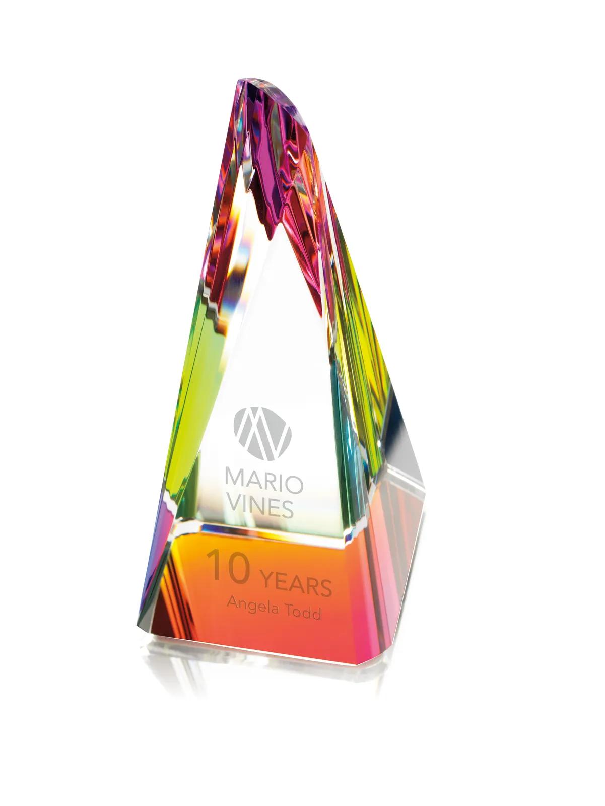 Crystal Award Twisted Pyramid Optical - 6 x 2.75 in - product view 7