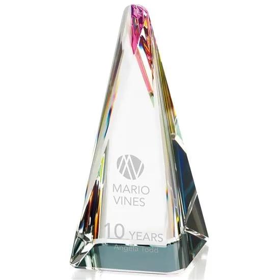 Crystal Award Twisted Pyramid Optical - 6 x 2.75 in
