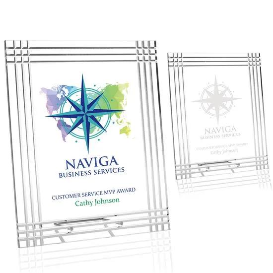 Acrylic Plaque Silver Loop Stand Included - 10 x 8 in