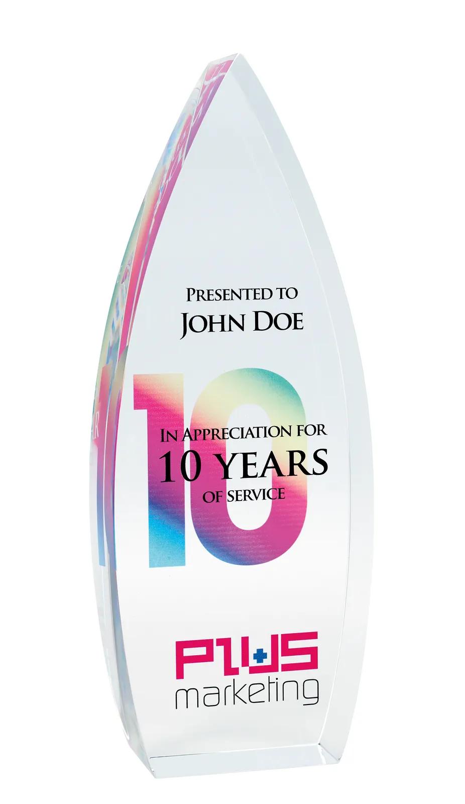 Crystal Award Sky Bound Tall Freestanding - 10 x 3.5 in - product view 4