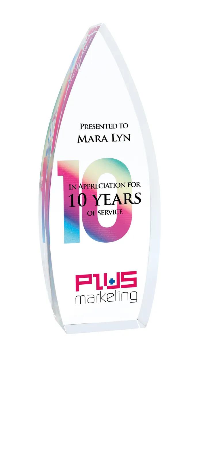 Crystal Award Sky Bound Tall Freestanding - 10 x 3.5 in - product view 5