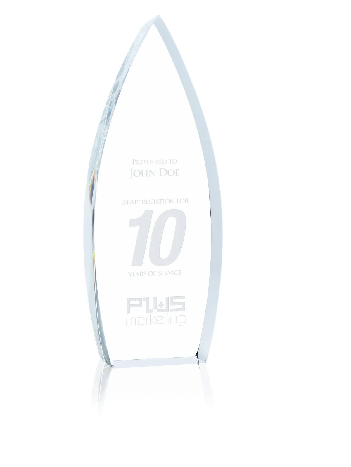 Crystal Award Sky Bound Tall Freestanding - 10 x 3.5 in - product view 6