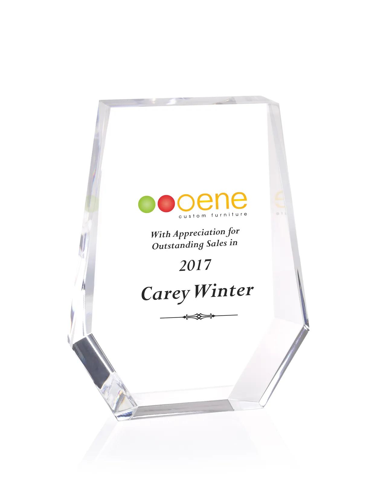 Acrylic Shield Award Beveled Edges Light Reflecting - 6 x 4.5 in - product view 9