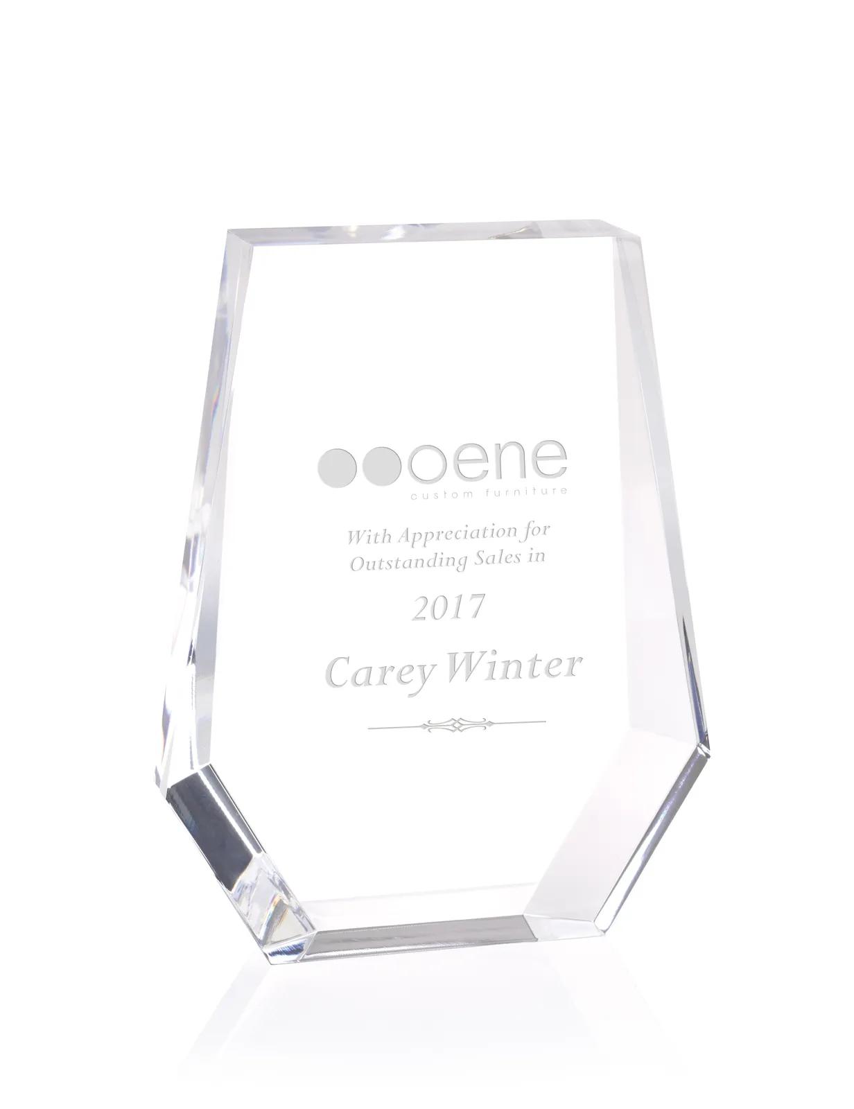 Acrylic Shield Award Beveled Edges Light Reflecting - 6 x 4.5 in - product view 11