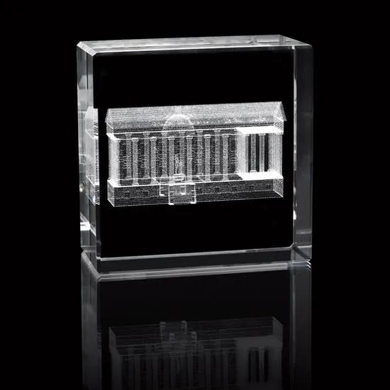 Crystal Rectangle Award 3D Art All Sides - 3.125 x 3.125 in