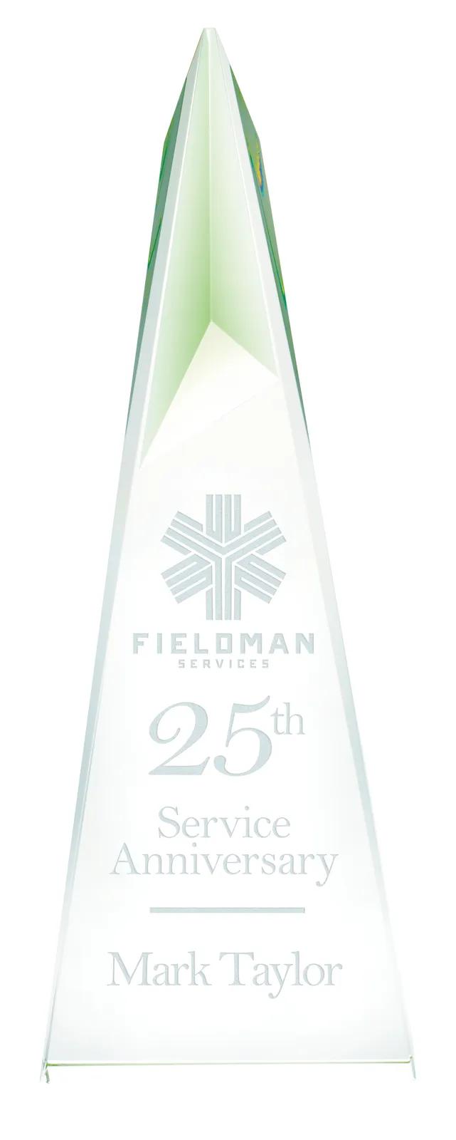 Crystal Award Color Peak Freestanding K9 - 11 x 3.875 in - product view 10