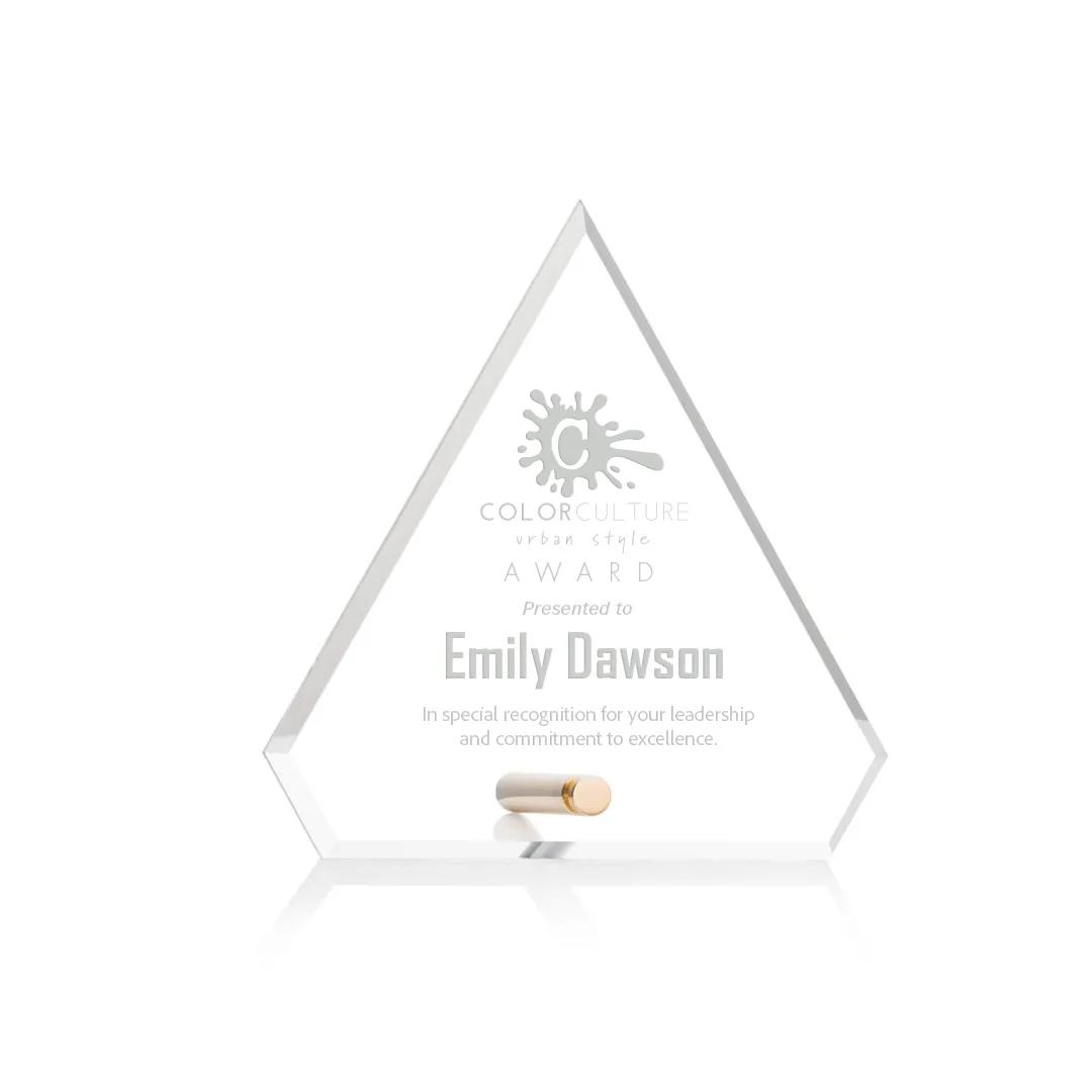 Beveled Acrylic Award Multiple Shapes Easel Pin - 5.75 x 3.75 in - product view 12