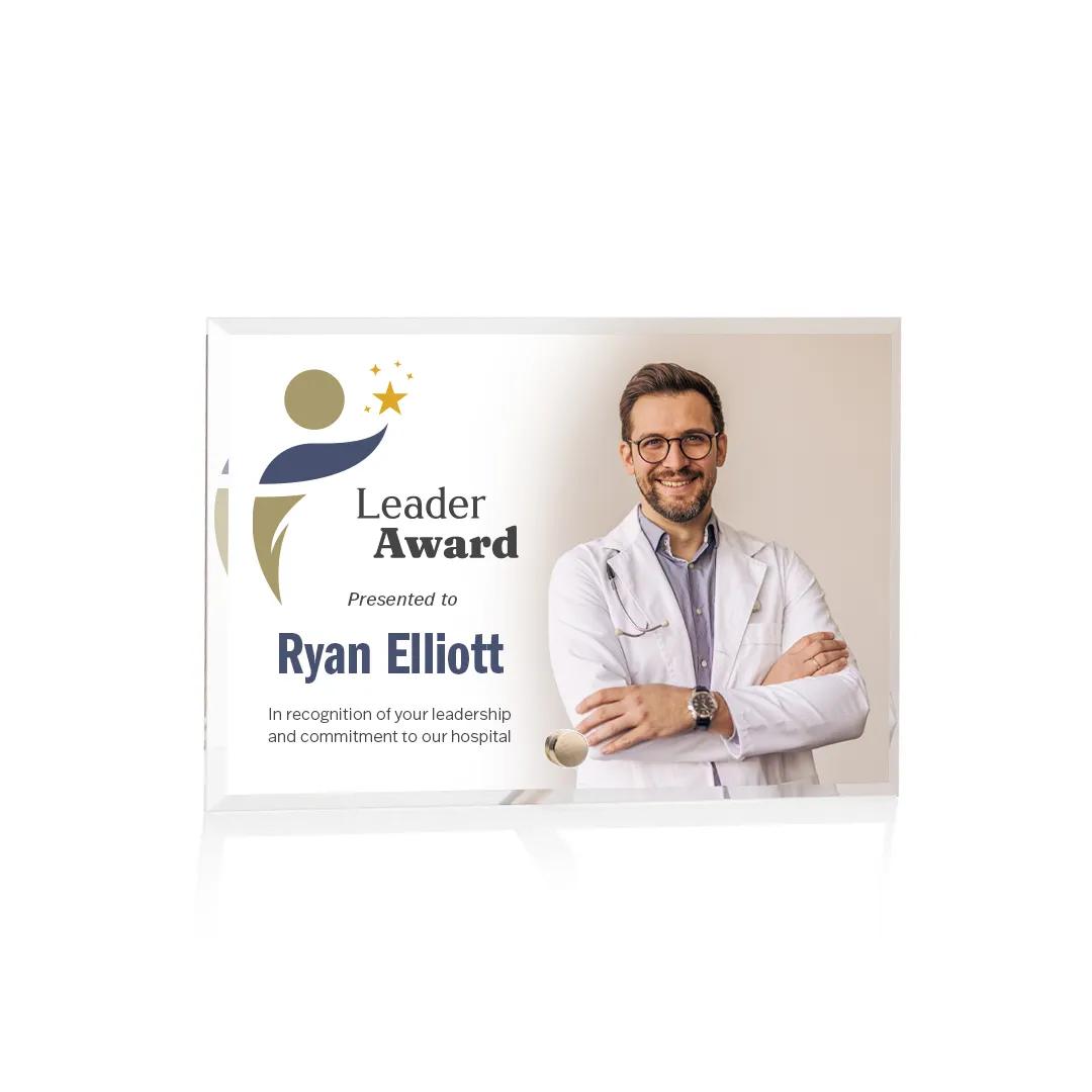 Beveled Acrylic Award Multiple Shapes Easel Pin - 5.75 x 3.75 in - product view 20