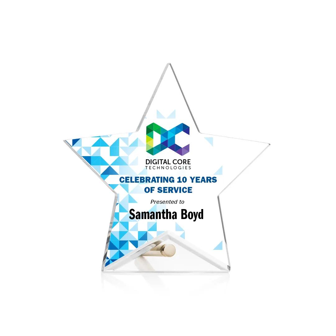 Beveled Acrylic Award Multiple Shapes Easel Pin - 5.75 x 3.75 in - product view 28