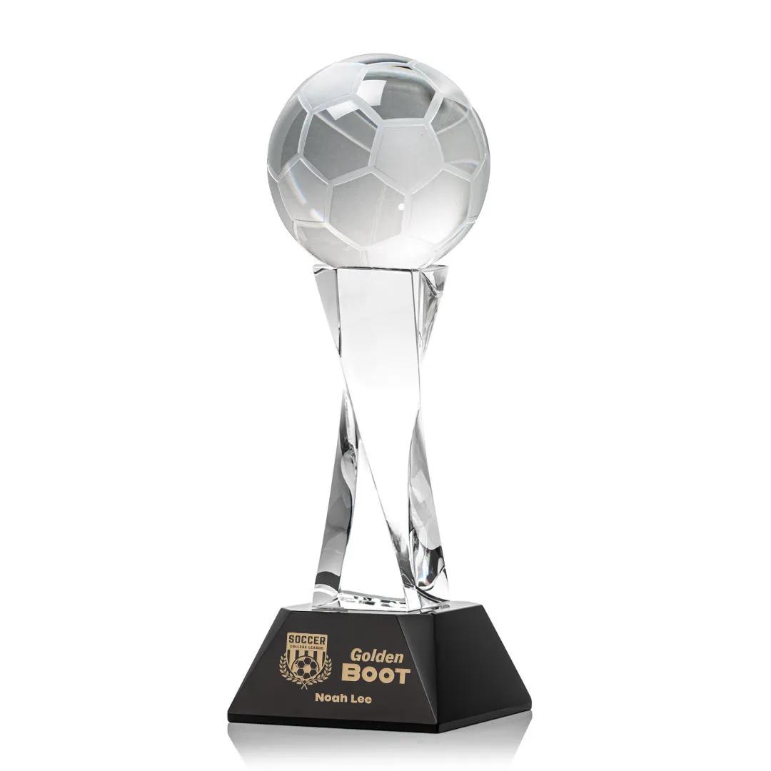 Crystal Sports Ball Tower Award Twisted Geometric - 11.75 x 4 in - product view 22