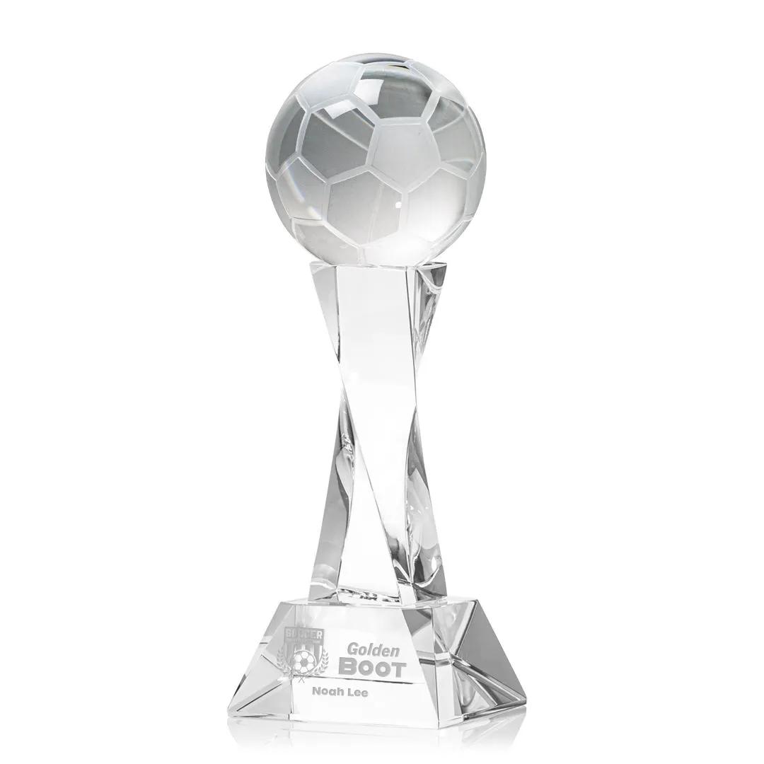 Crystal Sports Ball Tower Award Twisted Geometric - 11.75 x 4 in - product view 23