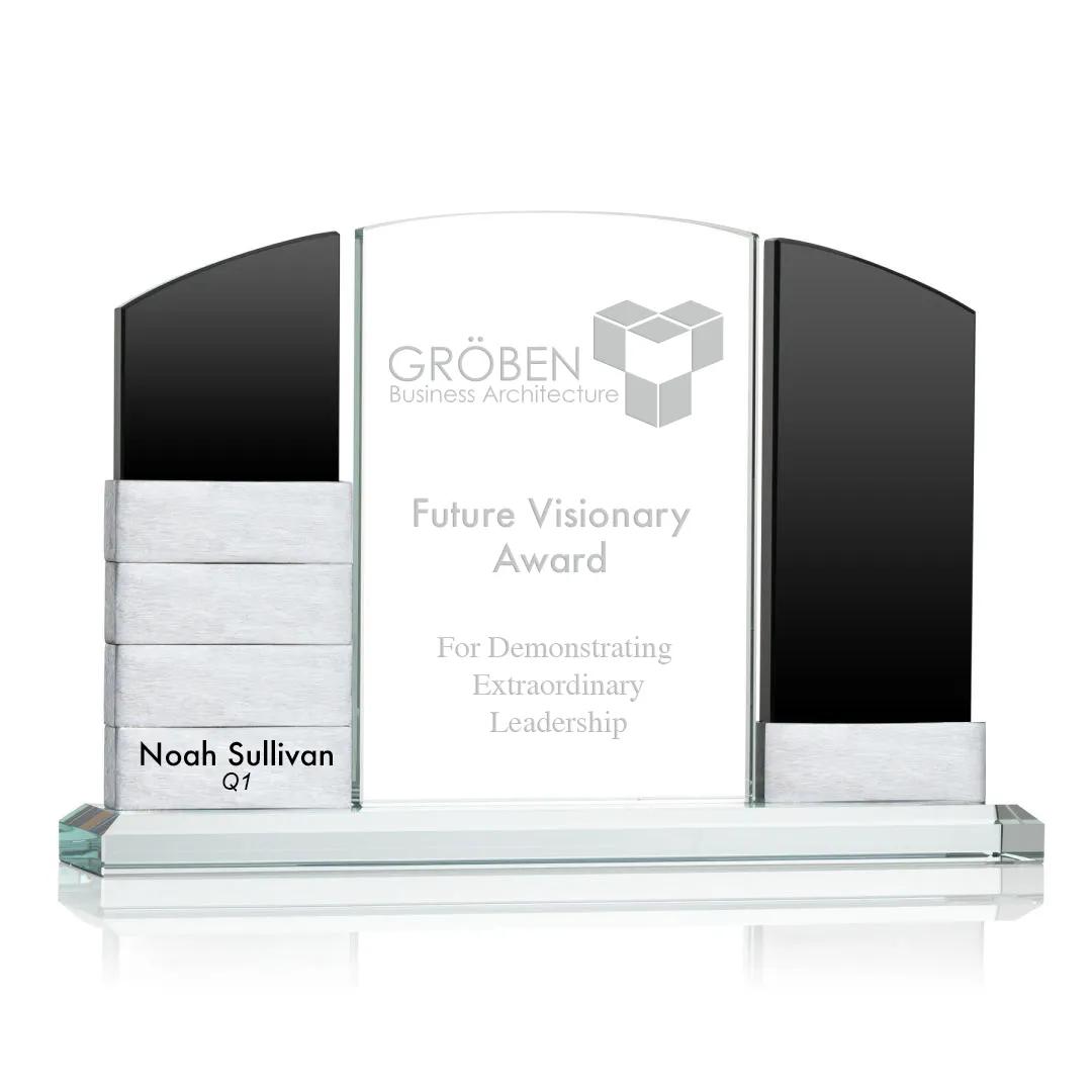 Starfire Crystal Perpetual Tower Award 12 Blocks - 6.25 x 9.5 in - product view 2