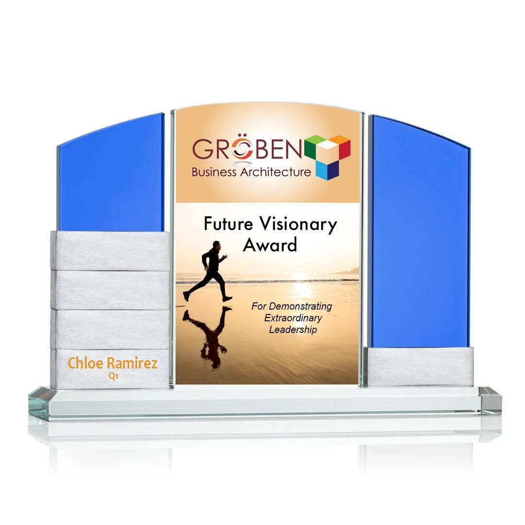 Starfire Crystal Perpetual Tower Award 12 Blocks - 6.25 x 9.5 in - product view 5