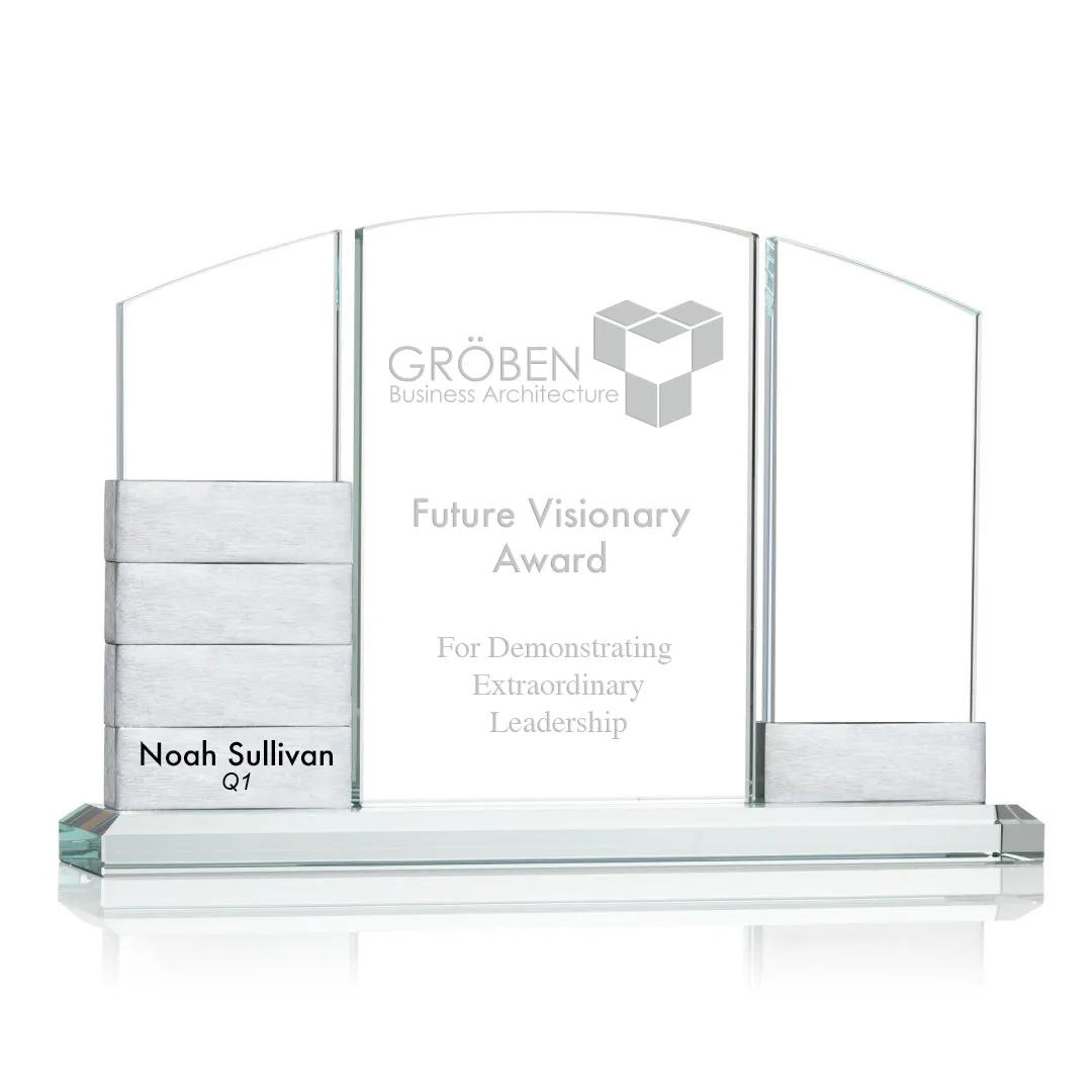 Starfire Crystal Perpetual Tower Award 12 Blocks - 6.25 x 9.5 in - product view 6