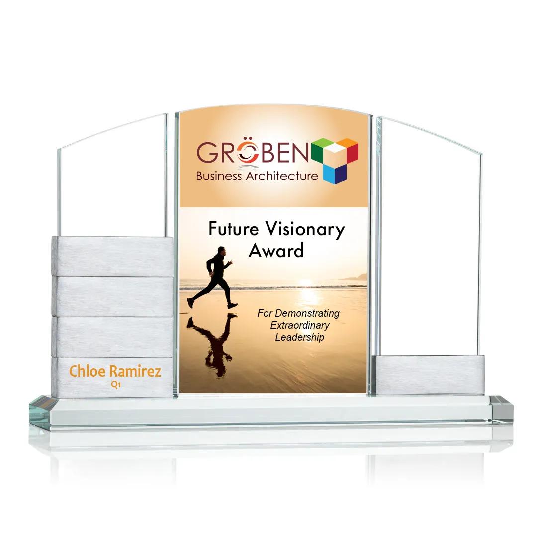 Starfire Crystal Perpetual Tower Award 12 Blocks - 6.25 x 9.5 in - product view 7