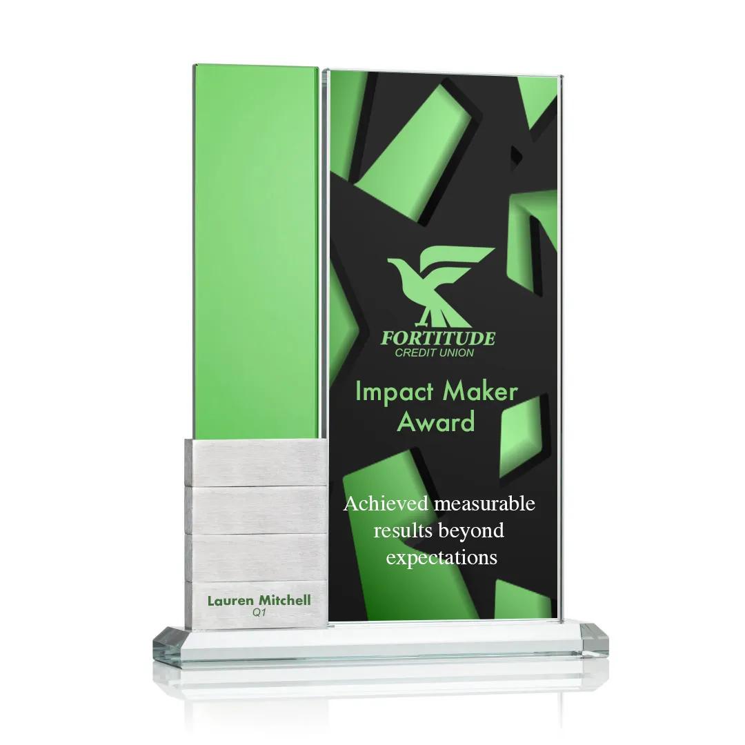 Starfire Crystal Perpetual Award Vertical 10 Block - 7.5 x 10 in - product view 9