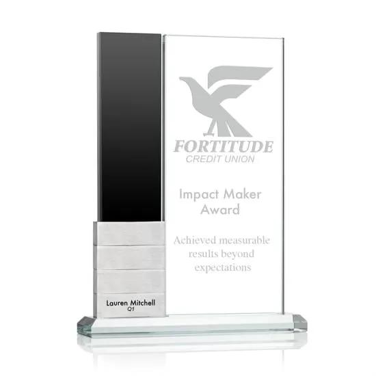 Starfire Crystal Perpetual Award Vertical 10 Block - 7.5 x 10 in