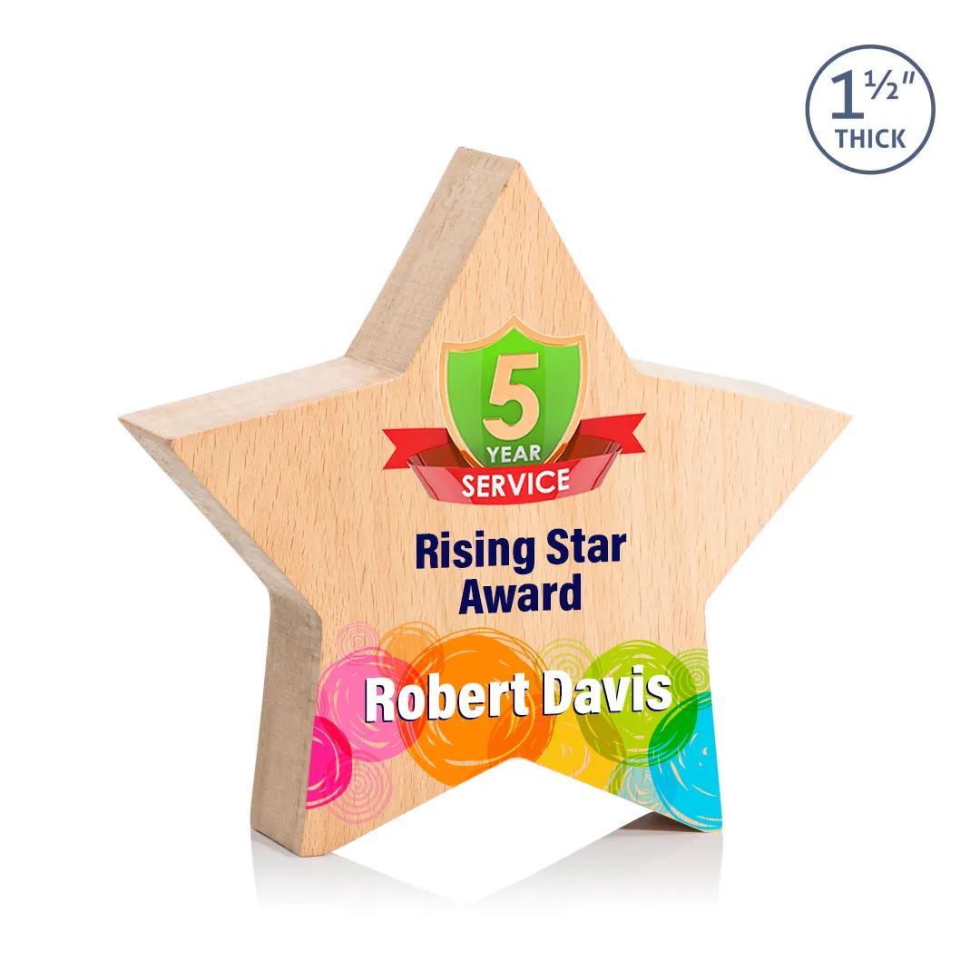 Beechwood Star Award Polished Natural Grain Finish - 5.875 x 6 in - product view 4