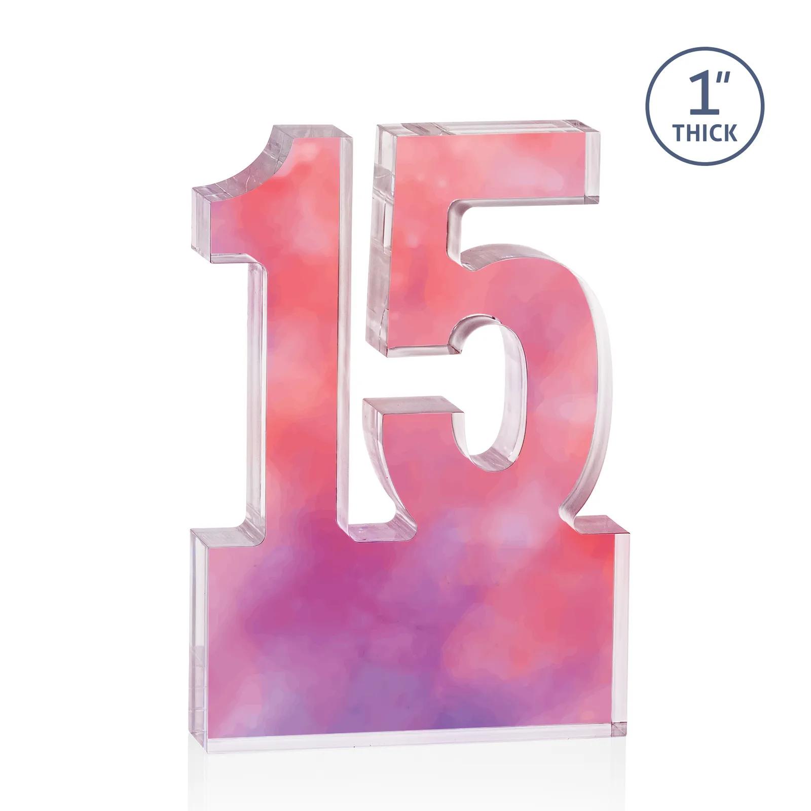 Acrylic Number Award Molded Oversized Base Progress - 6 x 2.5 in - product view 4