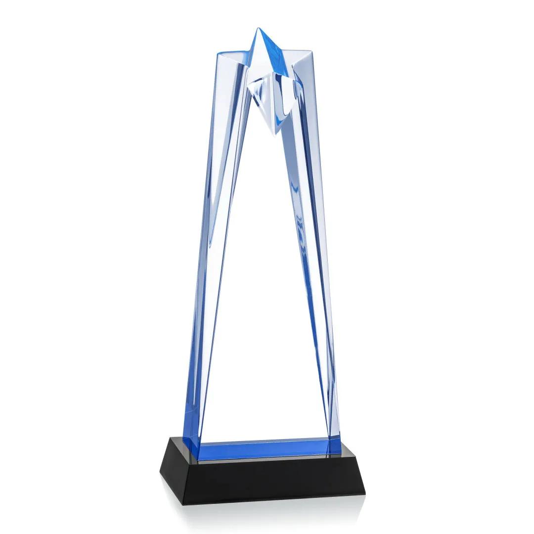 Acrylic Star Tower Award Black Beveled Base Modern - 11 x 4.5 in - product view 3