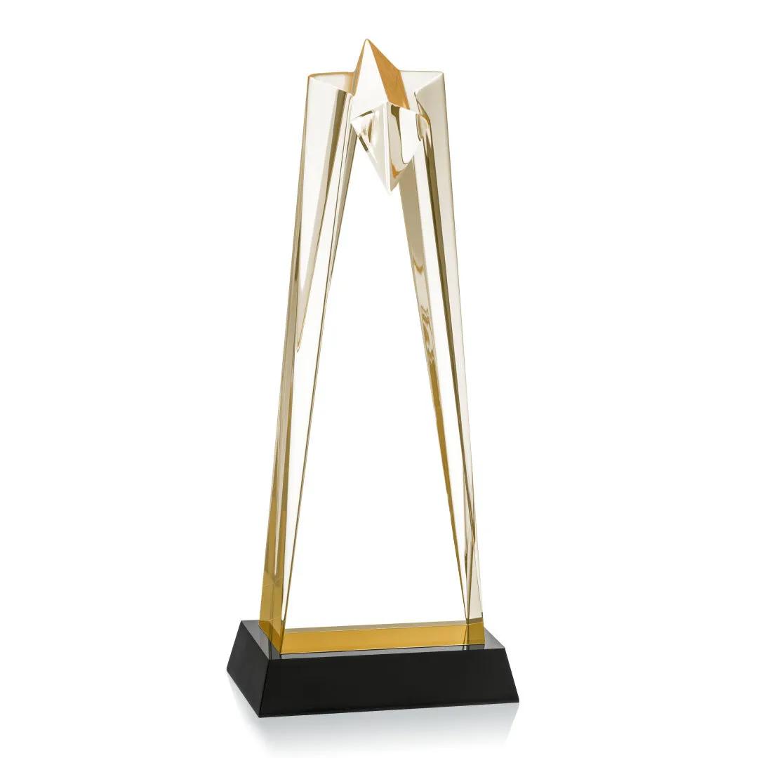 Acrylic Star Tower Award Black Beveled Base Modern - 11 x 4.5 in - product view 4