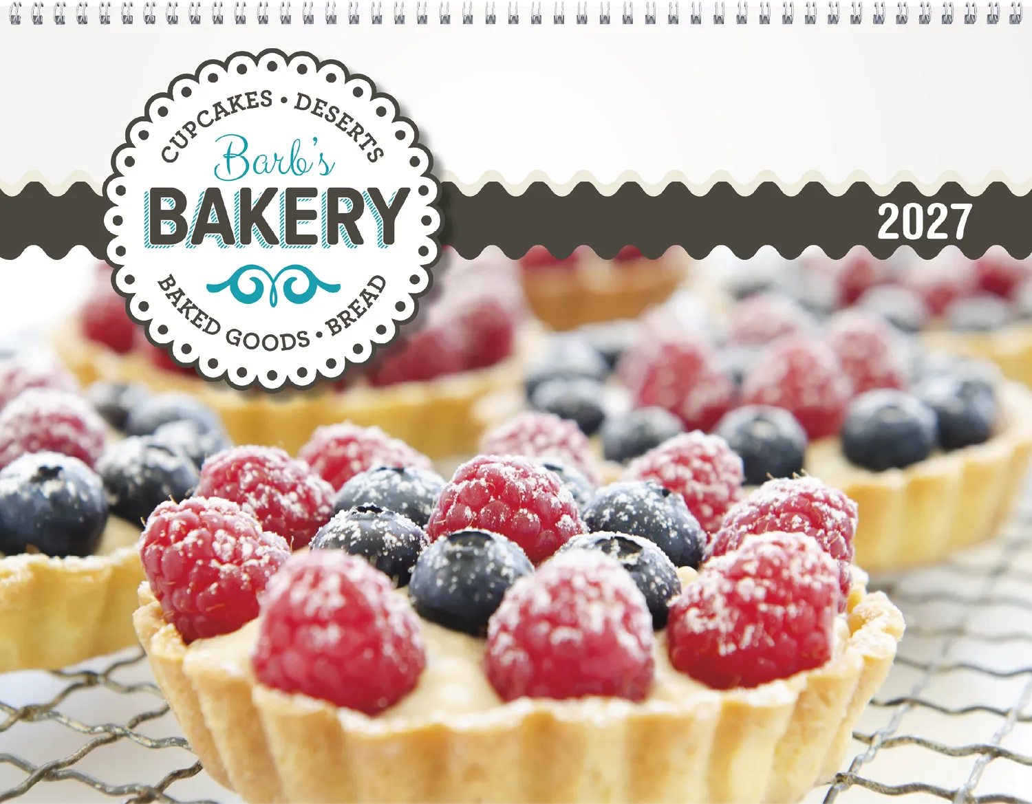 Spiral Appointment Calendar 12-Month Custom Images - 16.75 x 10.875 in - product view 2