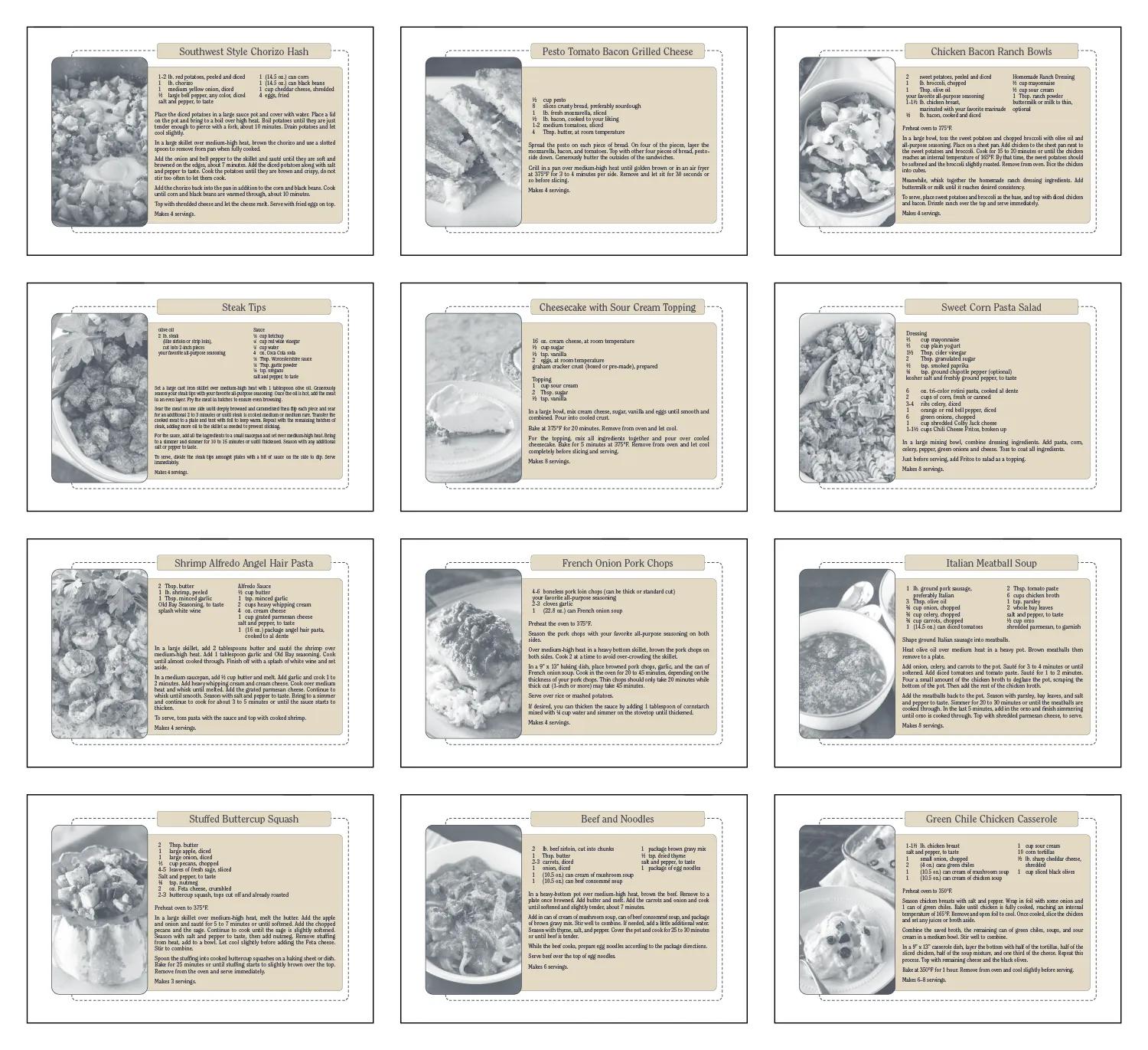 Recipe Pocket Calendar 12-Month Home Hints FSC - 14 in - product view 18