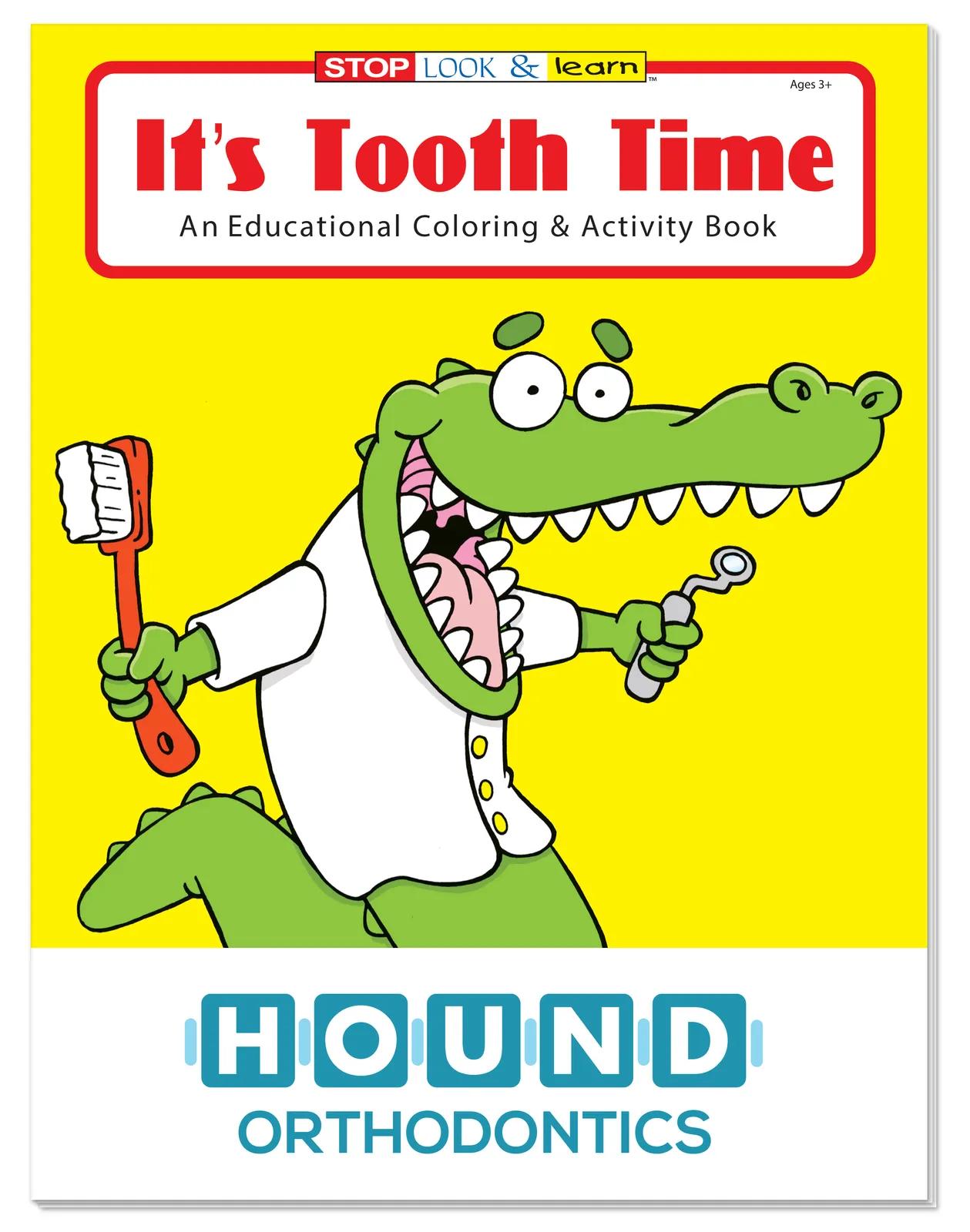 Dental Education Coloring Book Tooth Time - 10.5 x 8 in - product view 3