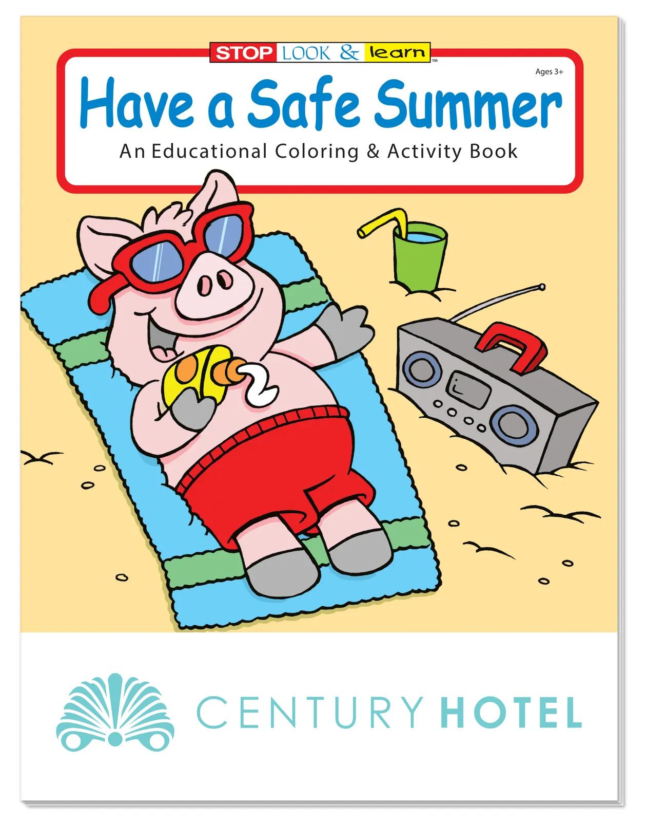 Summer Safety Coloring Book Educational Activity - 10.5 x 8 in - product view 3