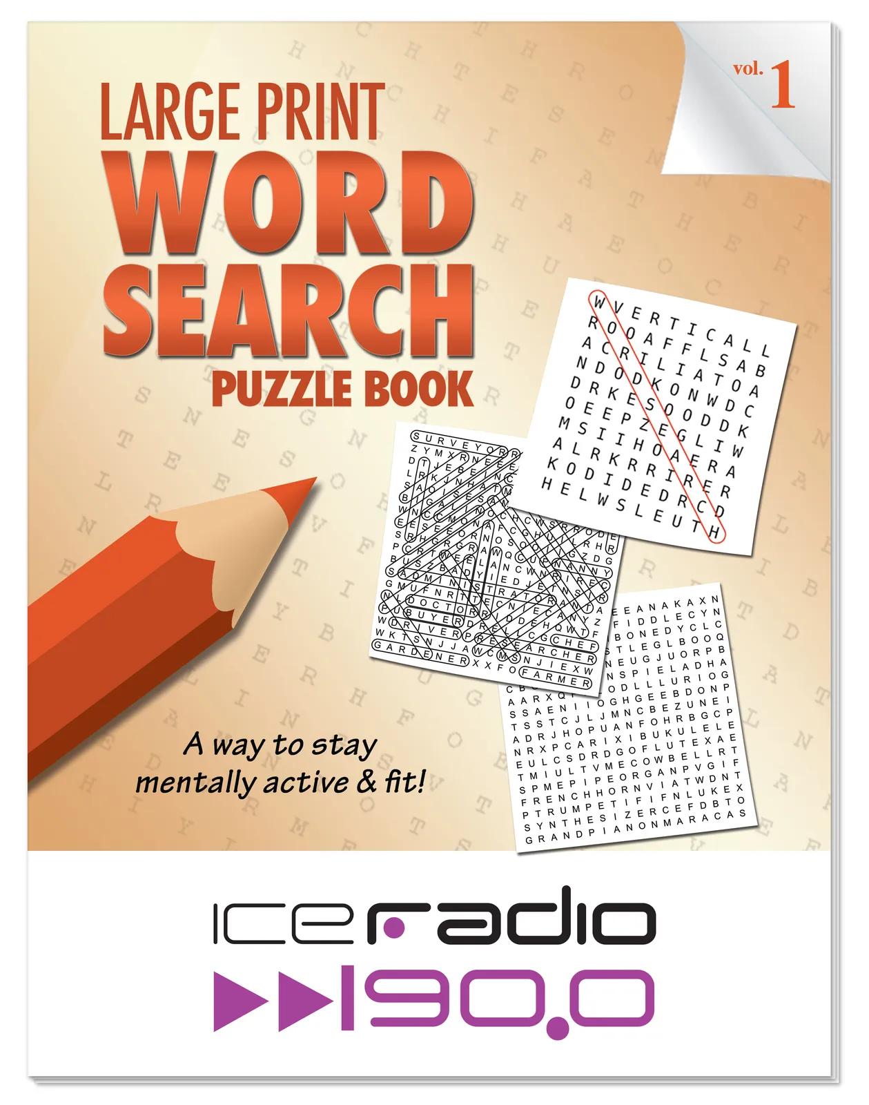 Large Print Word Search Puzzle Book Adult - 10.5 x 8 in - product view 2
