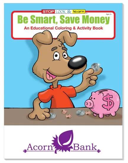 Money Saving Financial Education Coloring Book - 10.5 x 8 in